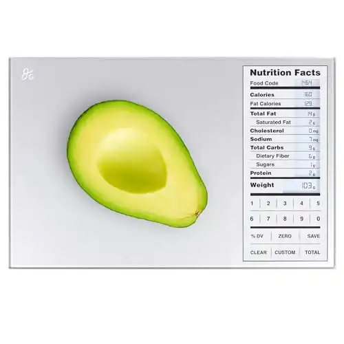 Nutrition Scale by Greater Goods with Food Grade Glass, Perfect for Calorie Counting, Meal Prep, and Weight Loss (Silver)