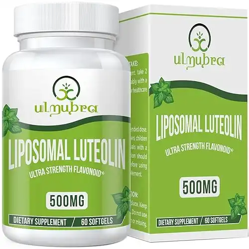 Liposomal Luteolin 500MG, Maximum Absorption, Potent Flavonoid, 60 Softgels, Luteolin Supplement, Non-GMO, Gluten Free